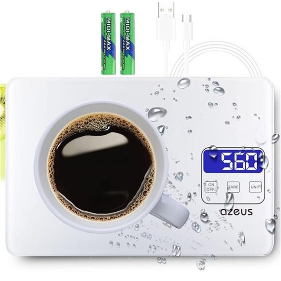 Food Scale with USB Rechargeable, Digital Kitchen Scale with Units